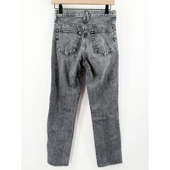 SLVRLAKE Hero Jeans Size 25 Midnight Rider NEW Distress High Rise Fray Straight - Picture 3 of 16